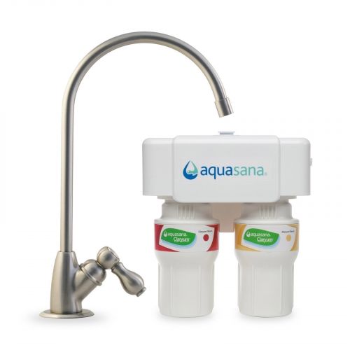 Aquasana 2-Stage Under Counter Water Filter - Brushed Nickel