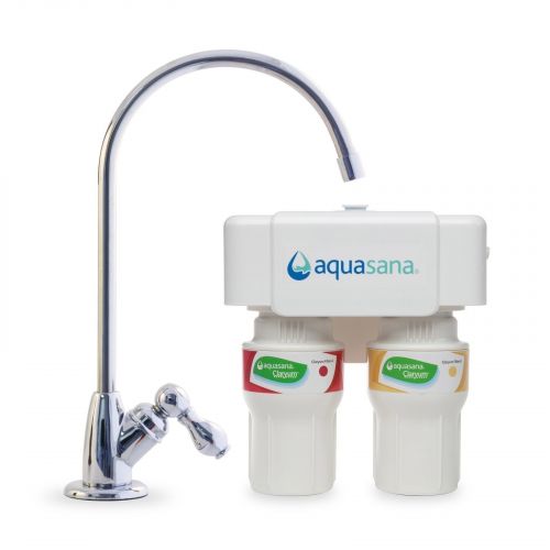 Aquasana 2-Stage Under Counter Water Filter - Chrome