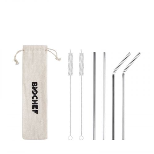 BioChef Stainless Steel Straws Pack