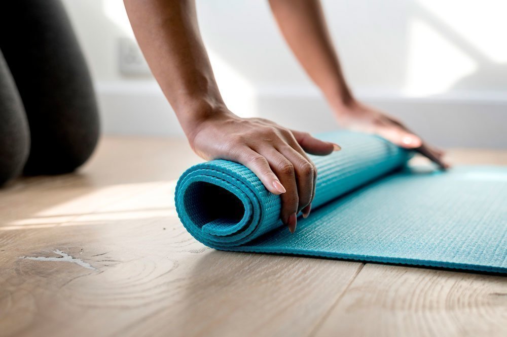 Work out at the comfort of your own home with an exercise mat.
