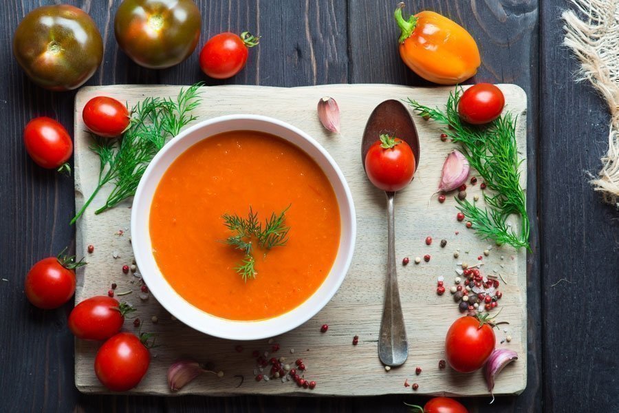 Hot Tomato Soup made with a Vitality 4 Life Food Blender
